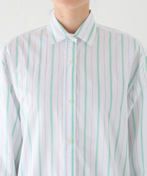 「BASERANGE」 長袖シャツ X-SMALL モスグリーン レディース_画像8