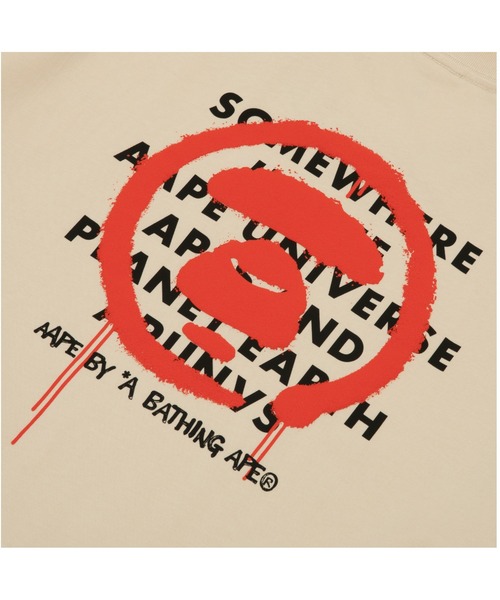 「AAPE BY A BATHING APE」 半袖Tシャツ X-LARGE アイボリー メンズ_画像6