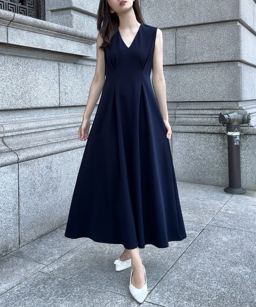 「junoah」 ノースリーブワンピース LARGE ネイビー レディース_画像8