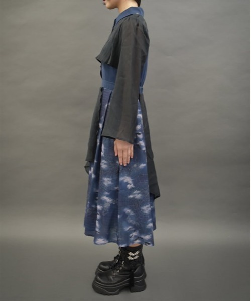 「axes femme POETIQUE」 長袖ワンピース MEDIUM ワイン レディース_画像3