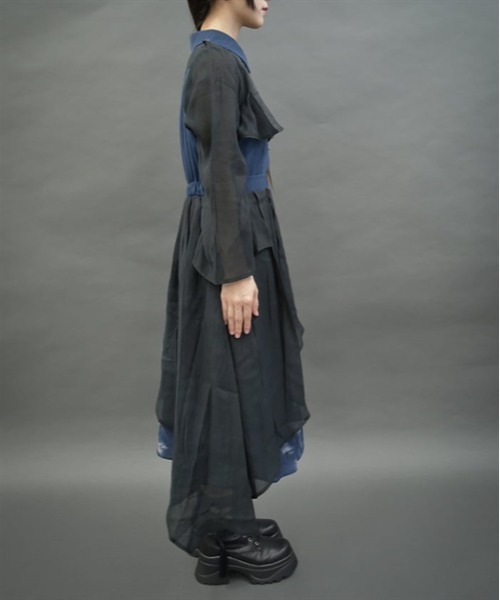 「axes femme POETIQUE」 長袖ワンピース MEDIUM ワイン レディース_画像4