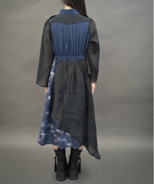 「axes femme POETIQUE」 長袖ワンピース MEDIUM ワイン レディース_画像7