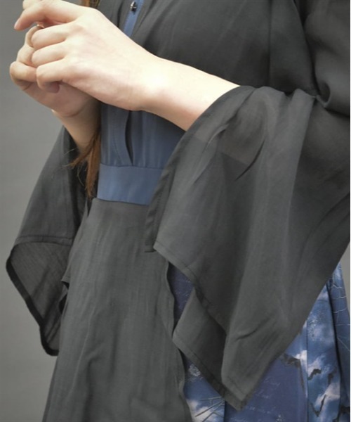 「axes femme POETIQUE」 長袖ワンピース MEDIUM ワイン レディース_画像9
