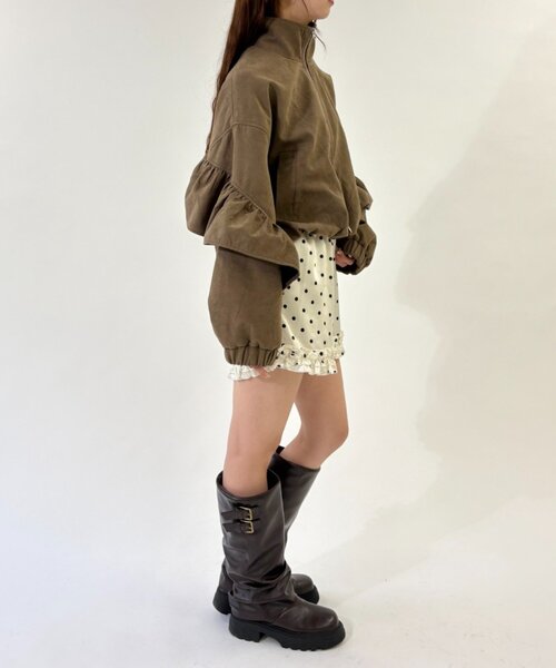 w closet（ダブルクローゼット） パンツ ドットサテンフリルショート