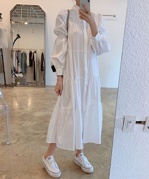 ワンピース Elcy シャツ襟パフスリーブワンピース Zozotown 通販 Paypayモール