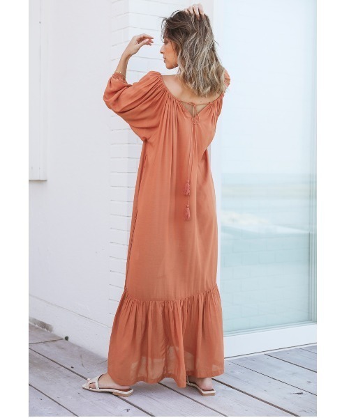 ALEXIA STAM マキシドレス　ワンピース ALEXIA STAM ワンピース Gathered Neck Maxi Dress/ギャザー