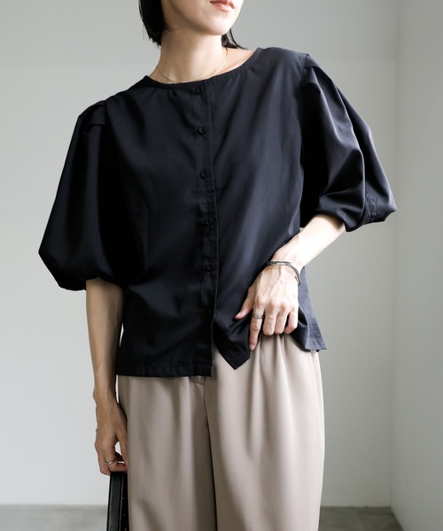 トップス Wanderers 2color 】ウエストレースカットアウトオフショルトップス