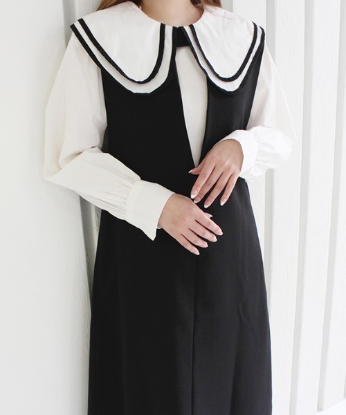 tシャツ ダブルラインセーラーカラートップス レディース MODE ROBE tシャツ ダブルラインセーラーカラートップス