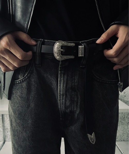 BURNER（バーナー） ベルト 「OKUOKU 0909」本革ロングナローベルト