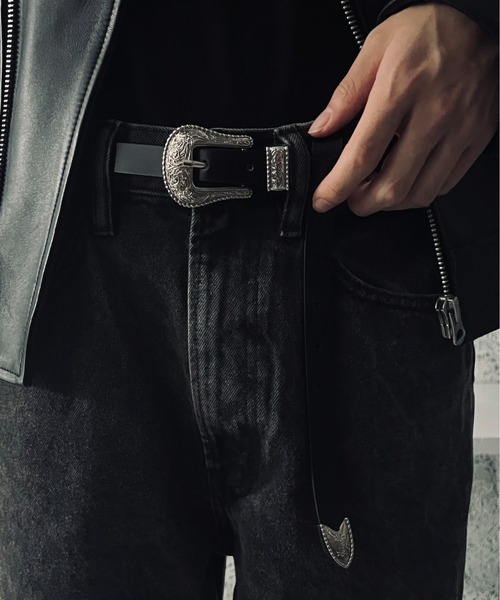 BURNER（バーナー） ベルト 「OKUOKU 0909」本革ロングナローベルト