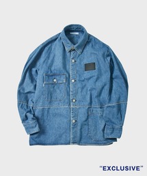 JieDa STUDIOUS別注 デニムジャケット レザー XL 異素材切り替え Jieda（ジエダ）の「STUDIOUS別注 PATCH DENIM JACKET（デニム