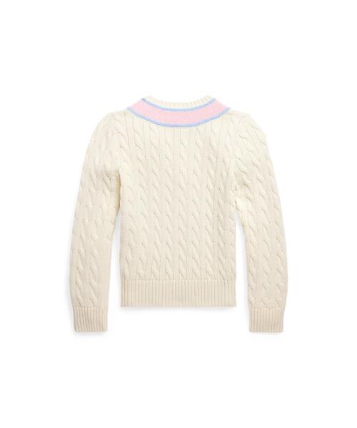 ニット ケーブルニット コットンブレンド クリケット セーター RALPH ラルフ ケーブルニット コットンブレンド クリケット POLO LAUREN CHILDRENSWEAR，ポロ ローレン