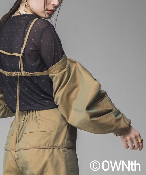 ベスト ジレ ギャザーフォルムスリーブトップス レディース OWNth ベスト ジレ ギャザーフォルムスリーブトップス