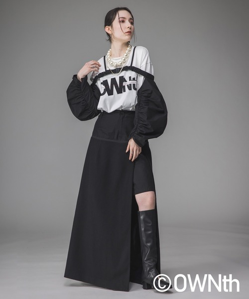 ベスト ジレ ギャザーフォルムスリーブトップス レディース OWNth ベスト ジレ ギャザーフォルムスリーブトップス