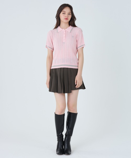 ニット セーター サマー ポロニット TINA：JOJUN レディース TINA：JOJUN ニット セーター サマー ポロニット レディース