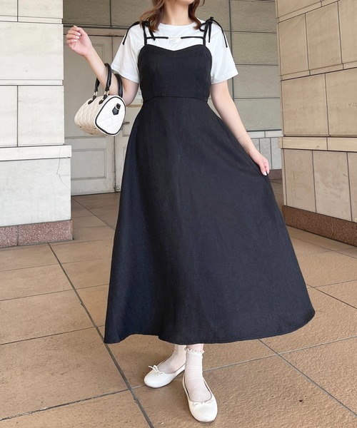 apres jour（アプレジュール） ワンピース チャーム+ツイードキャミ