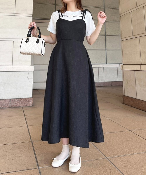 apres jour（アプレジュール） ワンピース チャーム+ツイードキャミ