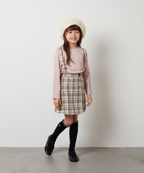 a.v.v パンツ 「100-130」サスペンダー付きラップキュロット
