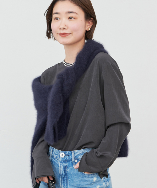 IENA - IENA TA/PL ノーカラーブラウス IENA レディース シャツ ブラウス TA/PL ノーカラーブラウス