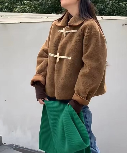 MILAE コート ダッフルコート ボアショート丈ダッフルコート