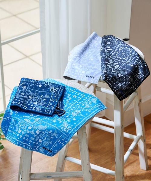 estaa（エスタ） 折りたたみ傘 くっつきタオル レディース メンズ