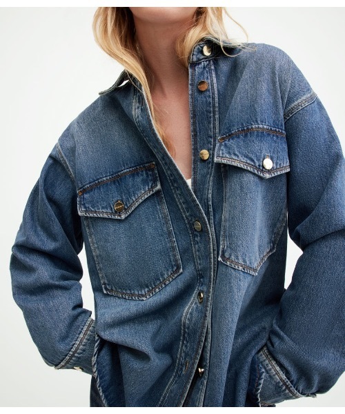 ALLSAINTS（オールセインツ） ブラウス シャツ ALBA OVERSIZED DENIM