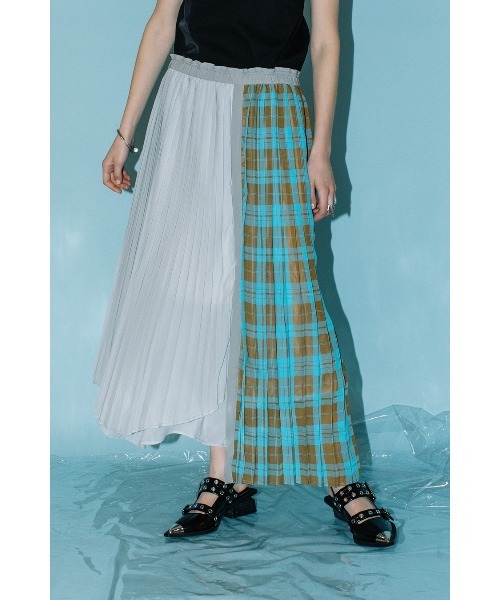 AULAシフォンプリーツスカートAULA AILA AULA AILA スカート AILA/アウラアイラ/別注アシンメトリー