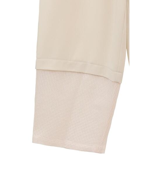 MANOF マノフ/リラックスフィット ホワイトパンツ MANOF パンツ MANOF/マノフ/SHEER HEM PANTS レディース