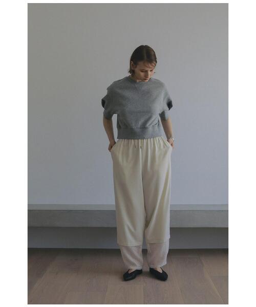 MANOF HEM SLIT JERSEY KNIT PANT マノフ HEM SLIT JERSEY KNIT PANTS｜SKIRT/PANTS(スカート/パンツ