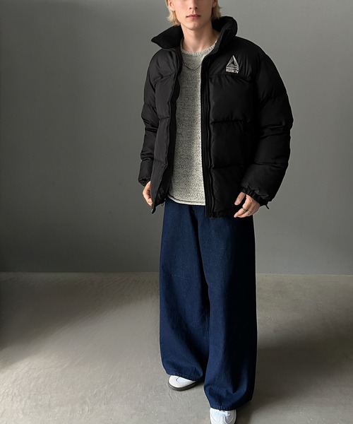 +J ブラック ダウンジャケット M A'gem 9（エージェムナイン） ダウンコート ダウンジャケット A'GEM/9