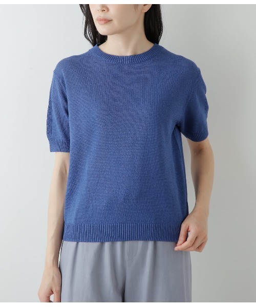 NEWYORKER ニューヨーカー　セーター　ニット　カットソー　ネイビー　L NEWYORKER ニューヨーカー セーター ニット カットソー ネイビー L