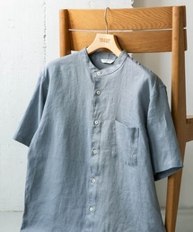 シャツ シルケットリネン バンドカラーショートスリーブシャツ メンズ｜ZOZOTOWN Yahoo!店