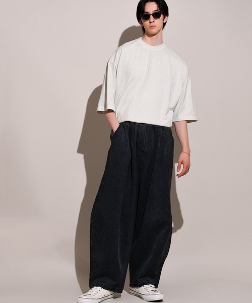 y2k 代官山ボディバター　フレアパンツ　ブラック　カーゴ　【日本製】 CALIFORNIA OUTFITTERS ジーンズ 3-5B2 ワイドバギーデニムパンツ