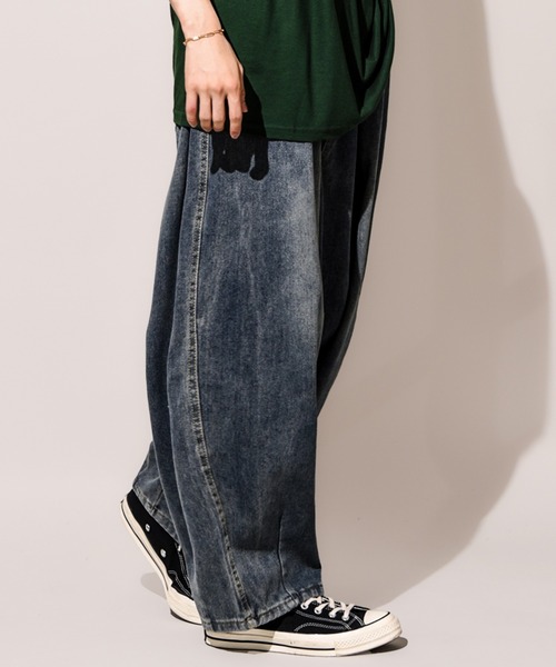 Peoplestyle 3D Baggy Jeans ワイドパンツ ジーンズ Peoplestyle 3D Baggy Jeans ワイドパンツ ジーンズ