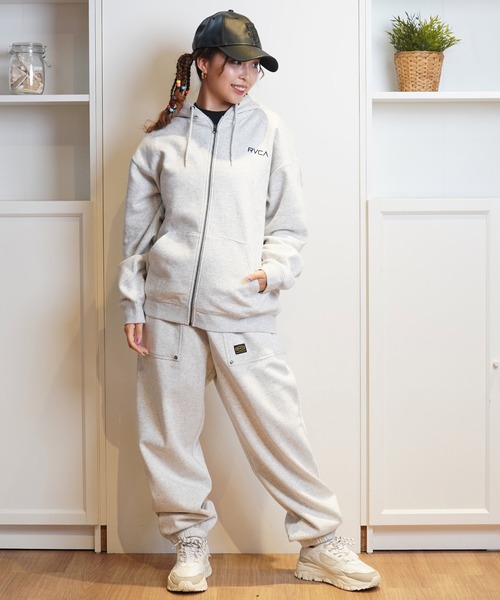 パーカー 「ムラサキスポーツ限定」RVCA/ルーカ ジップアップ パーカー BE044-P03 レディース RVCA ルーカ パーカー ジップアップ レディース スウェット
