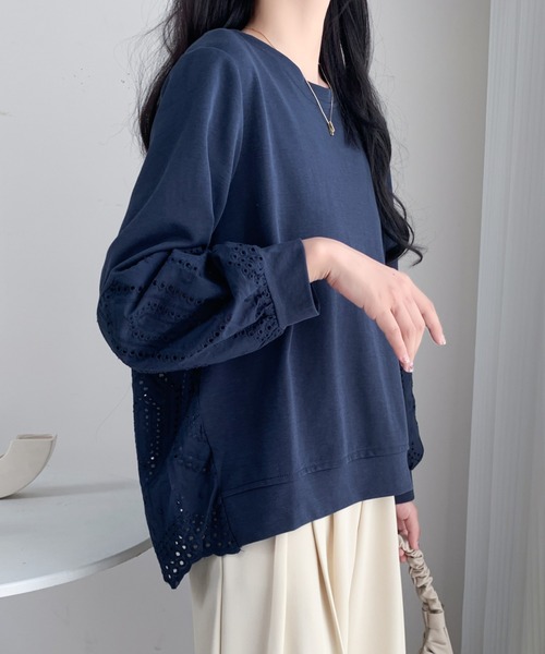 未使用　SAILORS 切り替えネイビーBFF刺繍トレーナーサイズ2 未使用 SAILORS 切り替えネイビーBFF刺繍トレーナーサイズ2