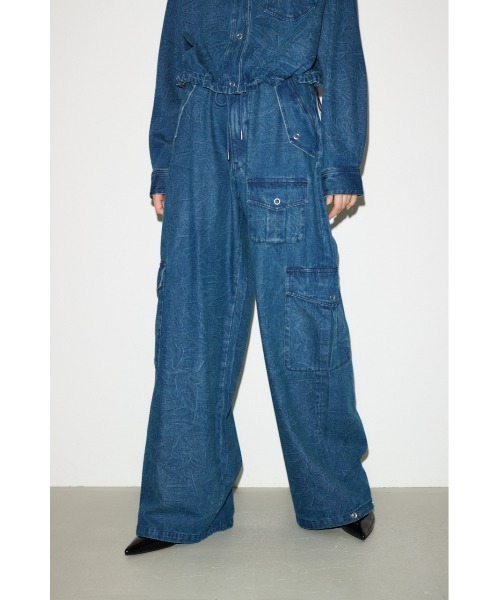 THROW by SLY ジーンズ デニム デニムパンツ WRINKLE JW CARGO PT-BE