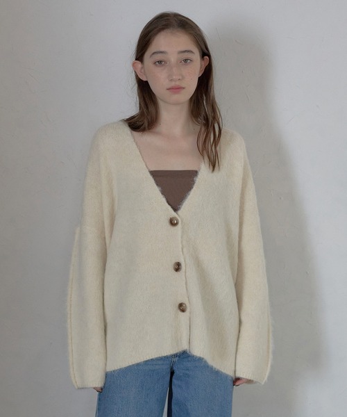カーディガン 「MINERTE」alpaca yarn knit cardigan / アルパカヤーンカーディガン レディース | MINERTE | 01