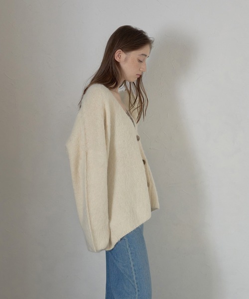 カーディガン 「MINERTE」alpaca yarn knit cardigan / アルパカヤーンカーディガン レディース | MINERTE | 04
