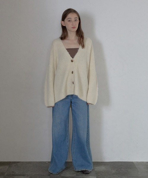 カーディガン 「MINERTE」alpaca yarn knit cardigan / アルパカヤーンカーディガン レディース | MINERTE | 05