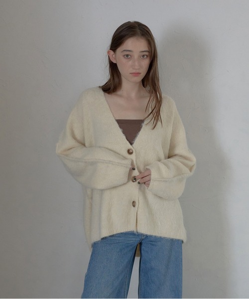 カーディガン 「MINERTE」alpaca yarn knit cardigan / アルパカヤーンカーディガン レディース | MINERTE | 09