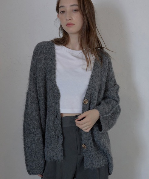 カーディガン 「MINERTE」alpaca yarn knit cardigan / アルパカヤーンカーディガン レディース | MINERTE | 14
