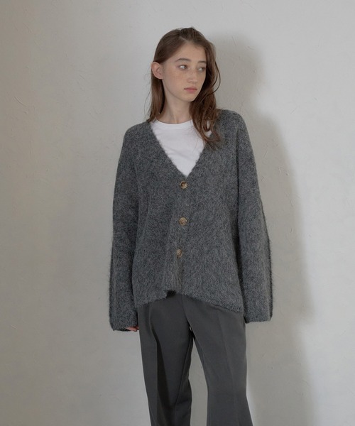 カーディガン 「MINERTE」alpaca yarn knit cardigan / アルパカヤーンカーディガン レディース | MINERTE | 15