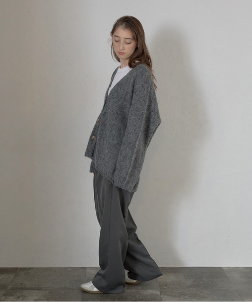 カーディガン 「MINERTE」alpaca yarn knit cardigan / アルパカヤーンカーディガン レディース MINERTE カーディガン 「MINERTE」alpaca yarn knit cardigan