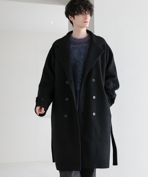 ASTRONOMY チェスターコート コート ビッグシルエットベルトメルトン  