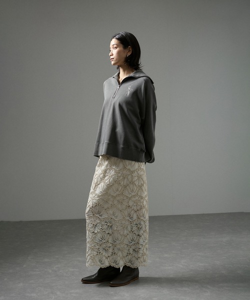 SALON adam et rope' スカート 「セットアップ対応」レース
