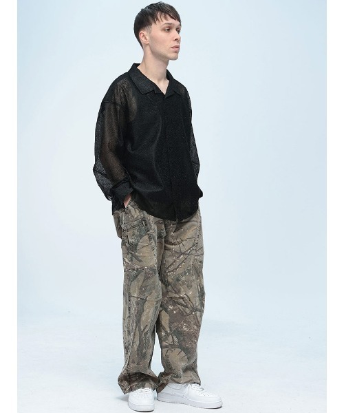 WOODENDOLL カーゴパンツ リアルツリー柄 カモフラ ワイドカーゴパンツ