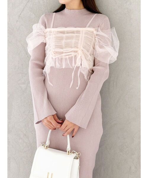 MERCURYDUO（マーキュリーデュオ） ワンピース シャーリングビスチェ