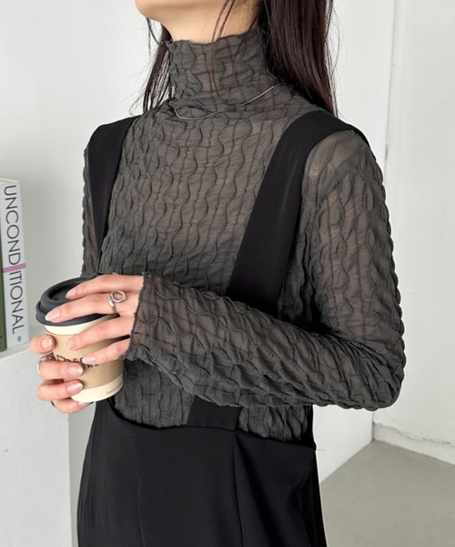 CLEA tシャツ ウェーブデザインシアートップス レディース : ZOZOTOWN