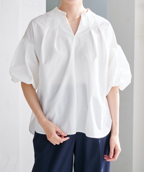 Emma Taylor（エマテイラー） ブラウス シャツ キーネックバルーン 